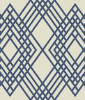 Seabrook Designs Cayman Prussia Blue & Off-White Wallpaper