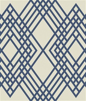 Seabrook Designs Cayman Prussia Blue & Off-White Wallpaper