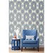Seabrook Designs Cayman Prussia Blue &amp; Off-White Wallpaper thumbnail image 2 of 2