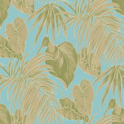 Seabrook Designs Dominica Turquoise & Green Wallpaper