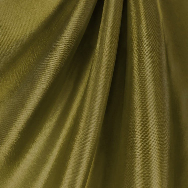 Olive Green Taffeta Fabric - by the Yard