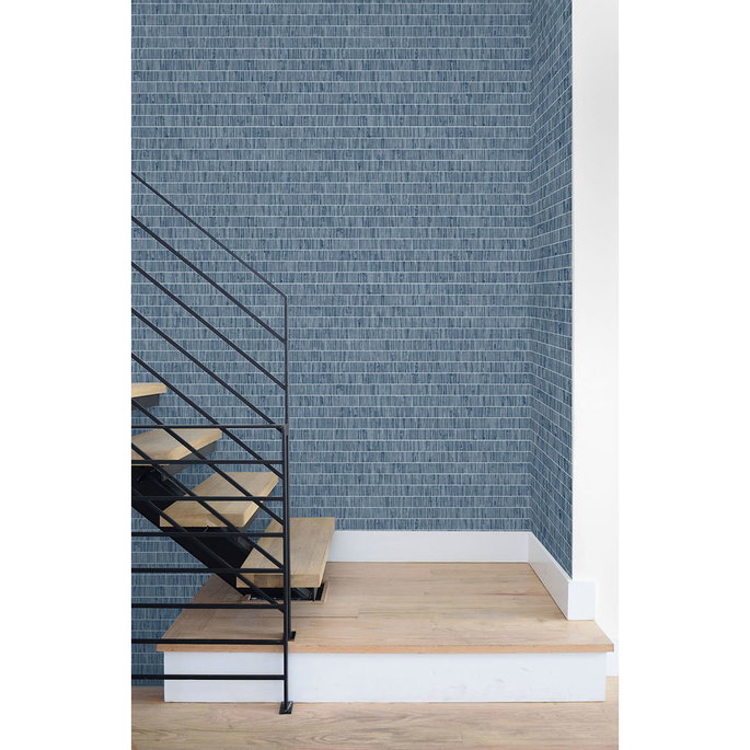 Seabrook Designs Blue Grass Band Hosta Blue Wallpaper image 2 of 2