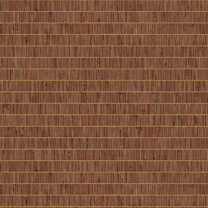 Seabrook Designs Blue Grass Band Terra Cotta Wallpaper image 1 of 2