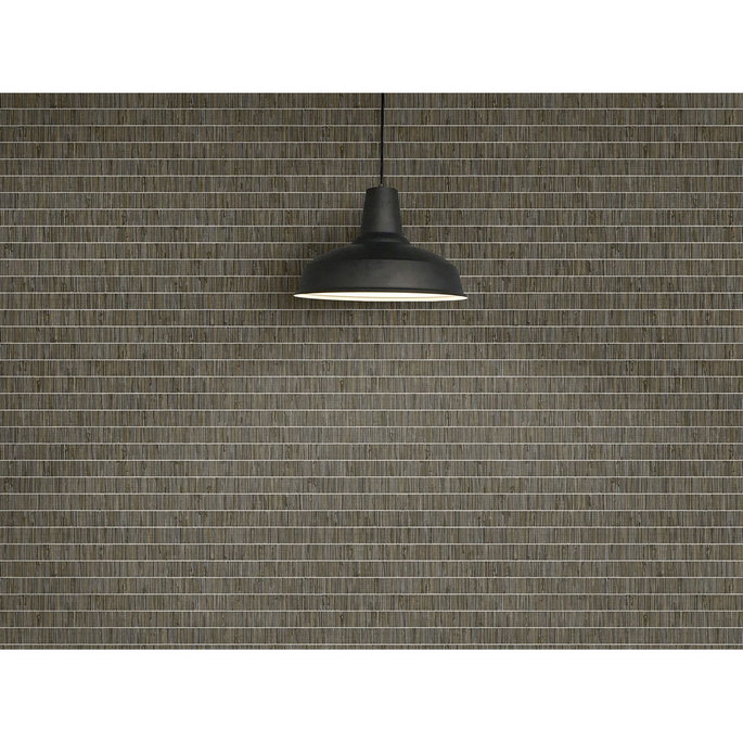 Seabrook Designs Blue Grass Band Nutmeg Wallpaper image 2 of 3