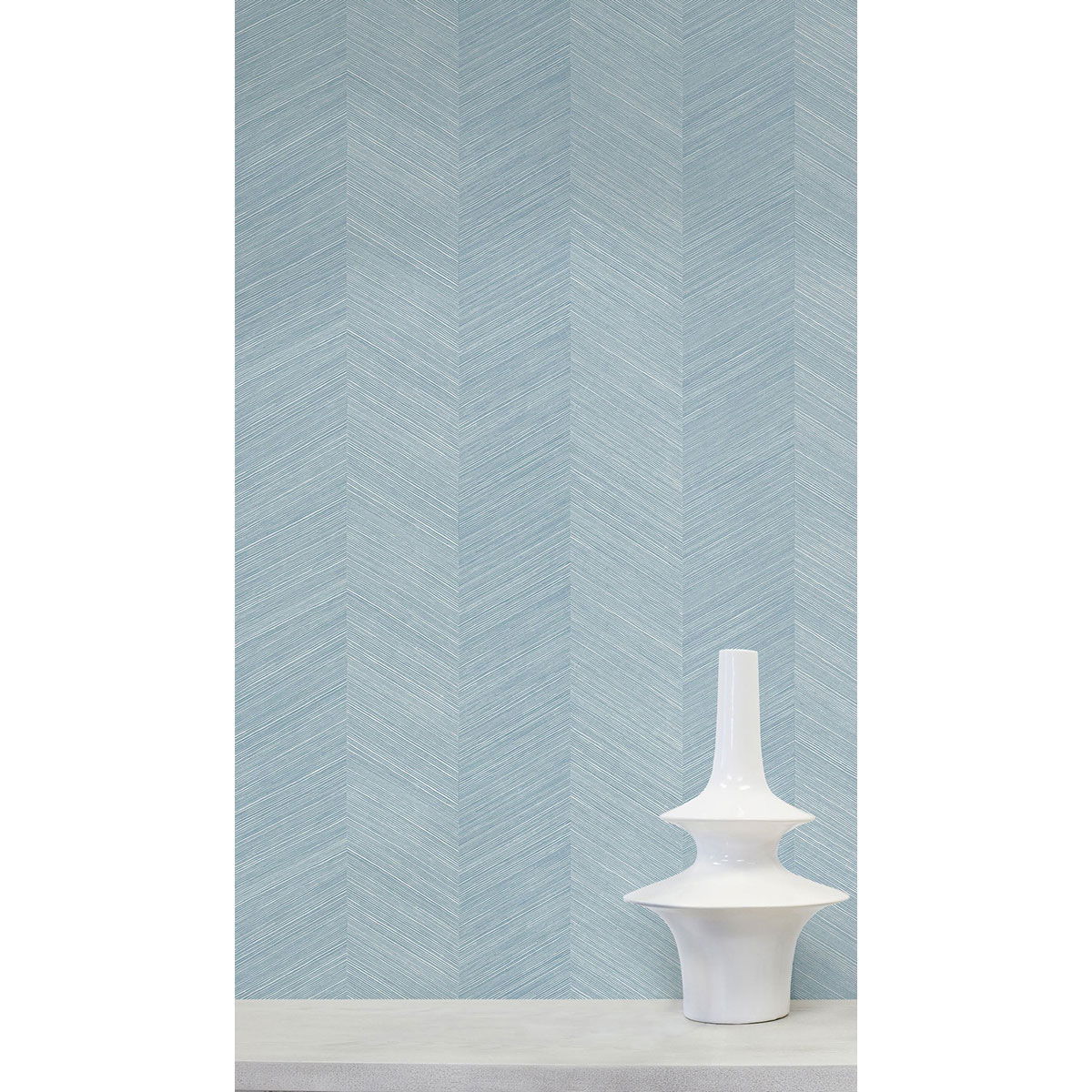 Seabrook Designs Chevy Hemp Blue Knoll Wallpaper | OnlineFabricStore