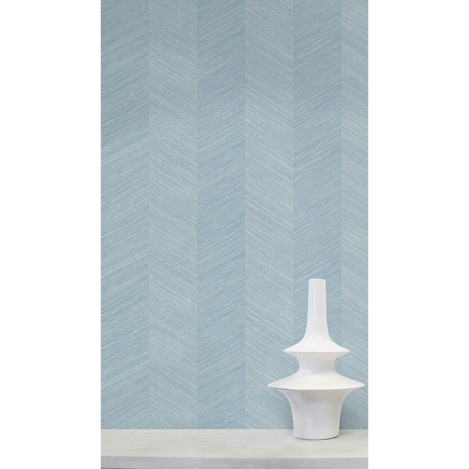 Seabrook Designs Chevy Hemp Blue Knoll Wallpaper image 2 of 2