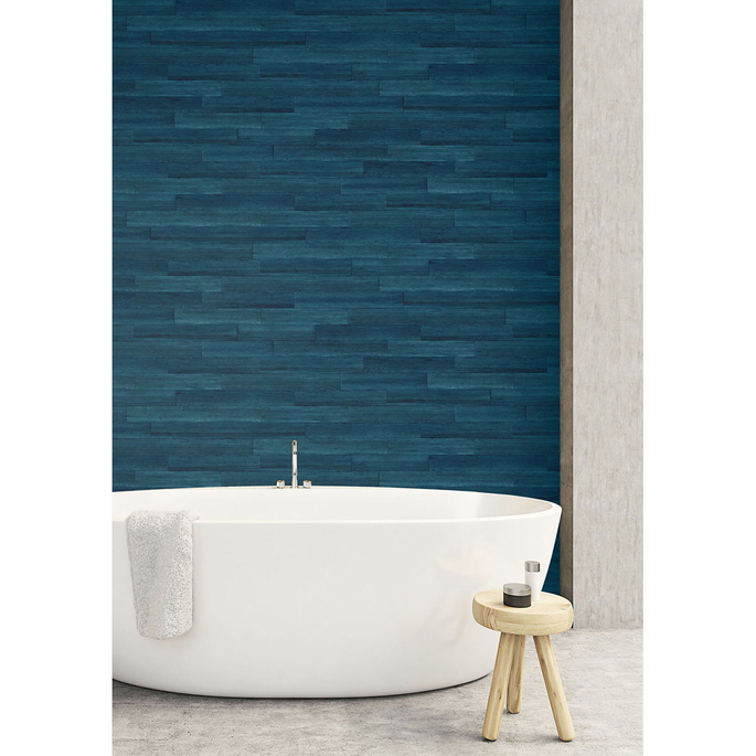 Seabrook Designs Husky Banana Royal Blue Wallpaper image 2 of 2