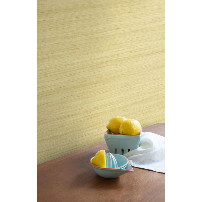 Seabrook Designs Shantung Silk Lemon Zest Wallpaper image 2 of 2