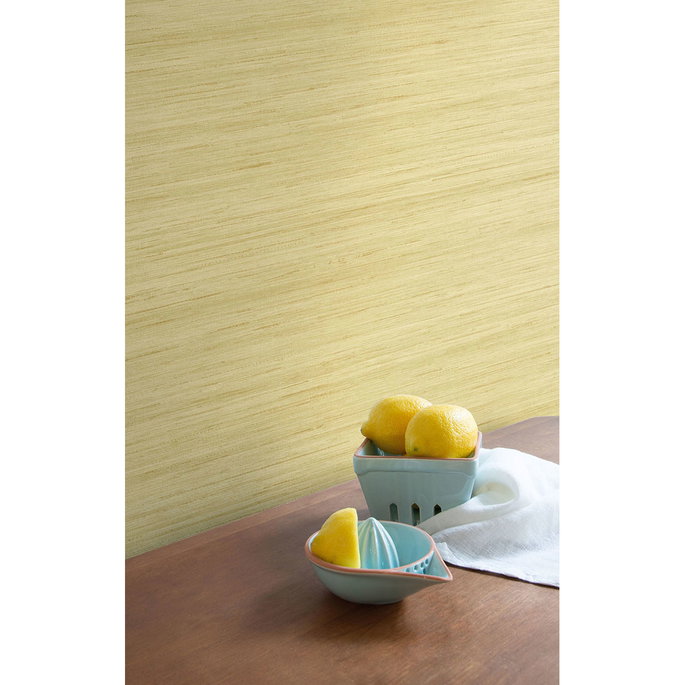 Seabrook Designs Shantung Silk Lemon Zest Wallpaper image 2 of 2