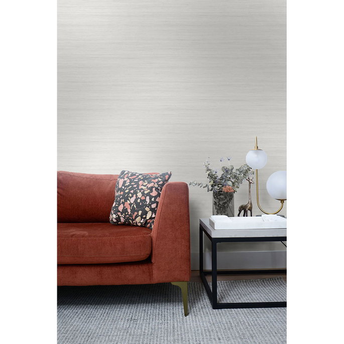 Seabrook Designs Shantung Silk Lily White Wallpaper image 2 of 2