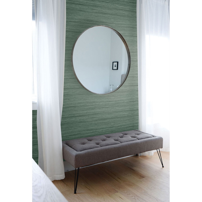 Seabrook Designs Shantung Silk Forage Green Wallpaper image 2 of 2