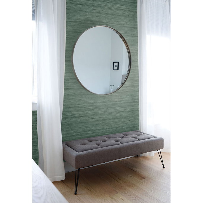 Seabrook Designs Shantung Silk Forage Green Wallpaper image 2 of 2