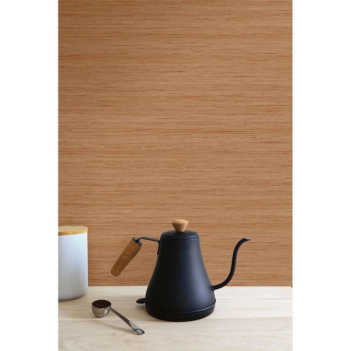 Seabrook Designs Shantung Silk Persimmon Wallpaper image 2 of 2