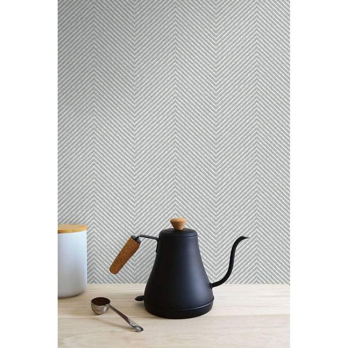 Seabrook Designs Café Chevron Oyster Wallpaper image 2 of 2