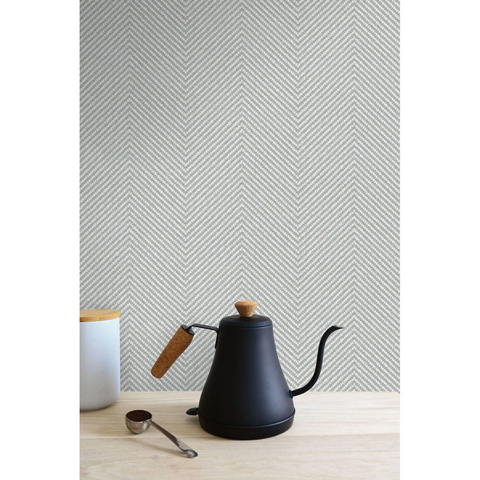 Seabrook Designs Café Chevron Oyster Wallpaper image 2 of 2