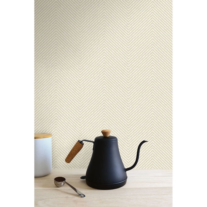 Seabrook Designs Café Chevron Buttermilk Wallpaper image 2 of 2