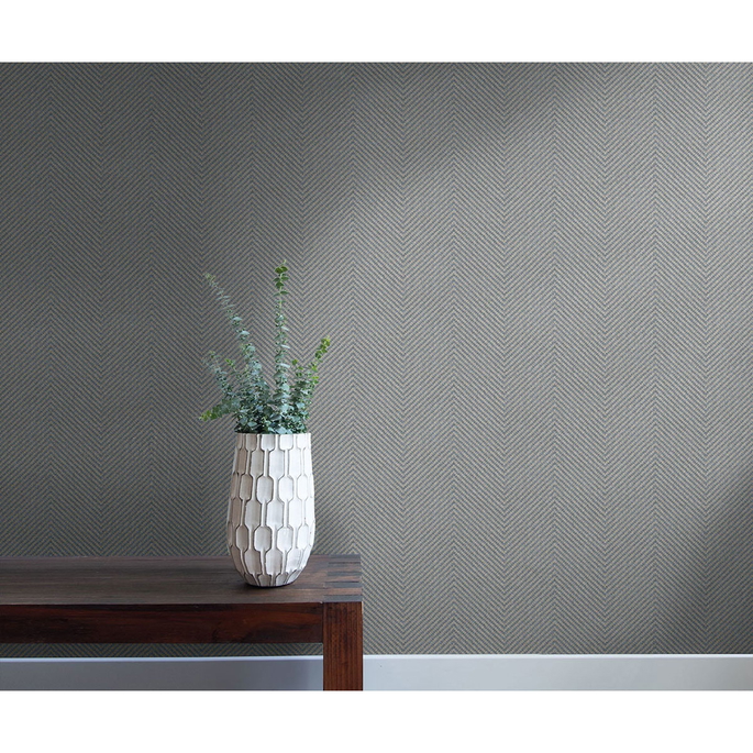 Seabrook Designs Café Chevron Marine Blue Wallpaper image 2 of 2