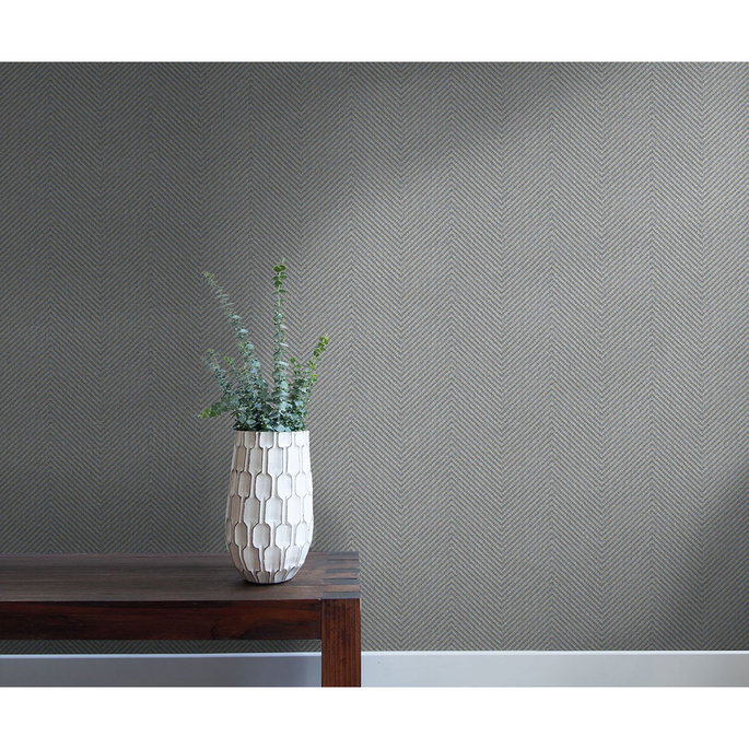 Seabrook Designs Café Chevron Marine Blue Wallpaper image 2 of 2