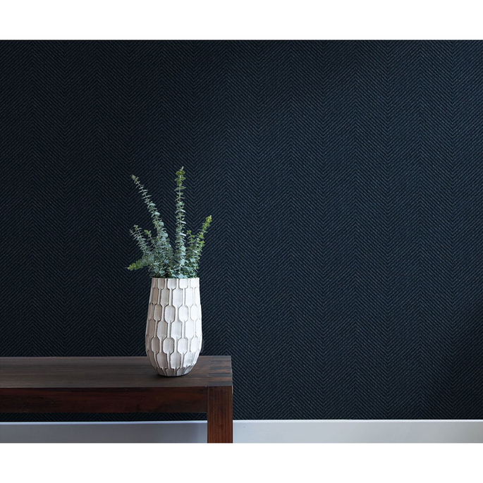 Seabrook Designs Café Chevron Cruz Blue Wallpaper image 2 of 2