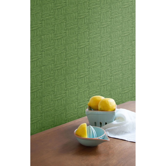 Seabrook Designs Seagrass Weave Green Wallpaper image 2 of 3