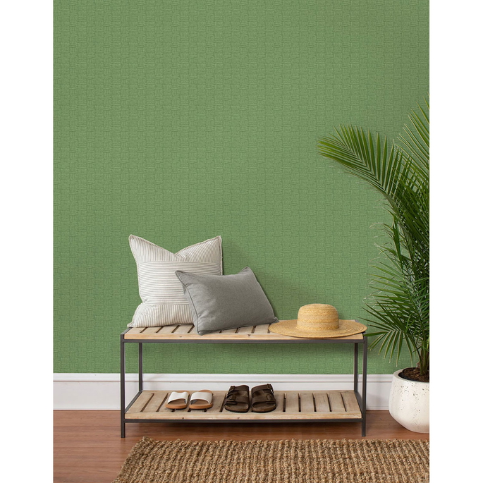 Seabrook Designs Seagrass Weave Green Wallpaper image 3 of 3