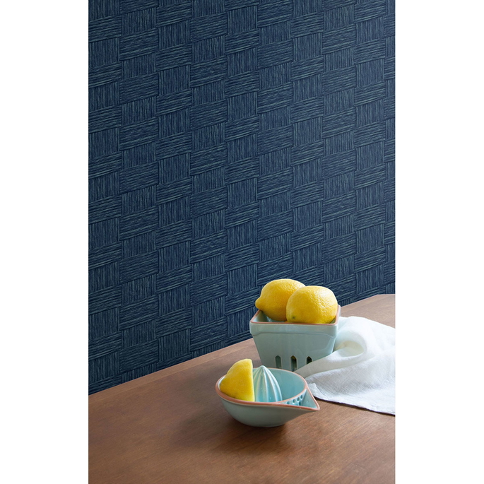 Seabrook Designs Seagrass Weave Carolina Blue Wallpaper image 2 of 2
