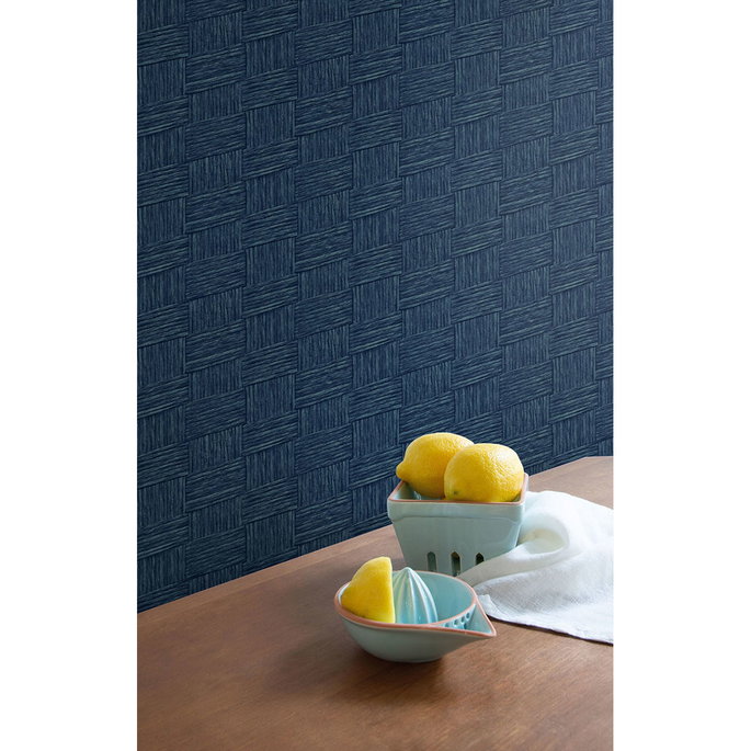 Seabrook Designs Seagrass Weave Carolina Blue Wallpaper image 2 of 2