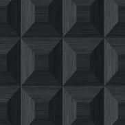 Seabrook Designs Squared Away Geometric Ebony Wallpaper