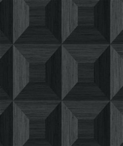 Seabrook Designs Squared Away Geometric Ebony Wallpaper