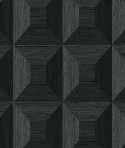 Seabrook Designs Squared Away Geometric Ebony Wallpaper