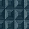 Seabrook Designs Squared Away Geometric Blue Wallpaper - Image 1