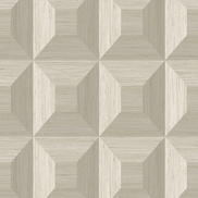 Seabrook Designs Squared Away Geometric Brown Wallpaper