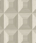 Seabrook Designs Squared Away Geometric Brown Wallpaper