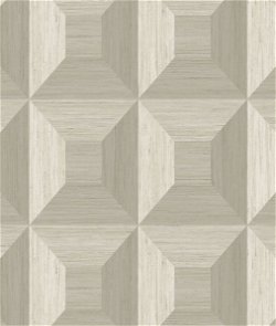 Seabrook Designs Squared Away Geometric Brown Wallpaper
