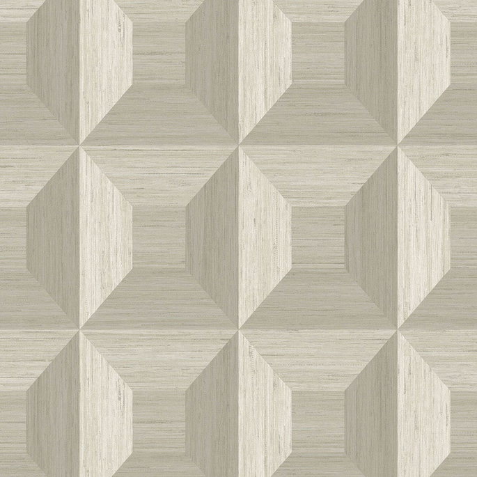 Seabrook Designs Squared Away Geometric Brown Wallpaper image 1 of 2