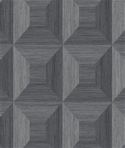 Seabrook Designs Squared Away Geometric Cove Gray Wallpaper