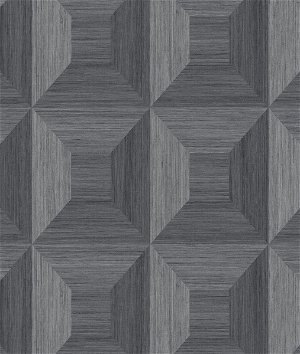 Seabrook Designs Squared Away Geometric Cove Gray Wallpaper