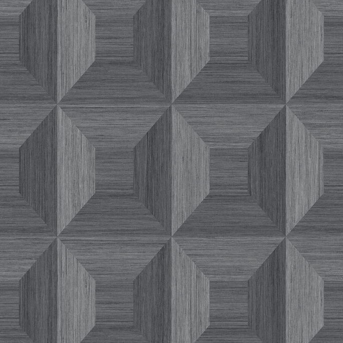 Seabrook Designs Squared Away Geometric Cove Gray Wallpaper image 1 of 2