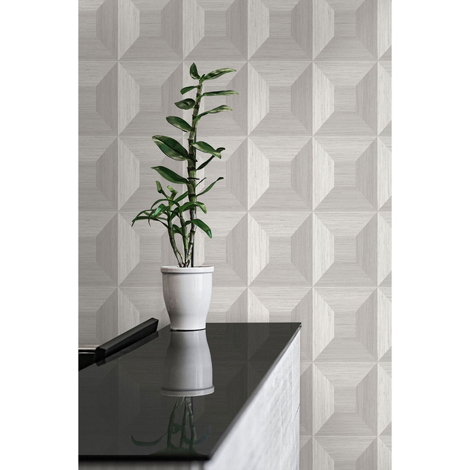 Seabrook Designs Squared Away Geometric Birch Wallpaper image 2 of 2