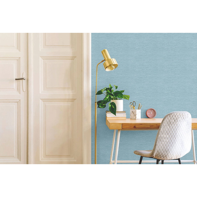 Seabrook Designs Sisal Hemp Blue Knoll Wallpaper image 2 of 2