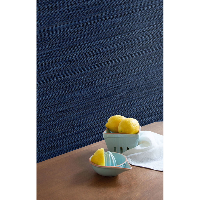Seabrook Designs Sisal Hemp Sapphire Wallpaper image 2 of 2