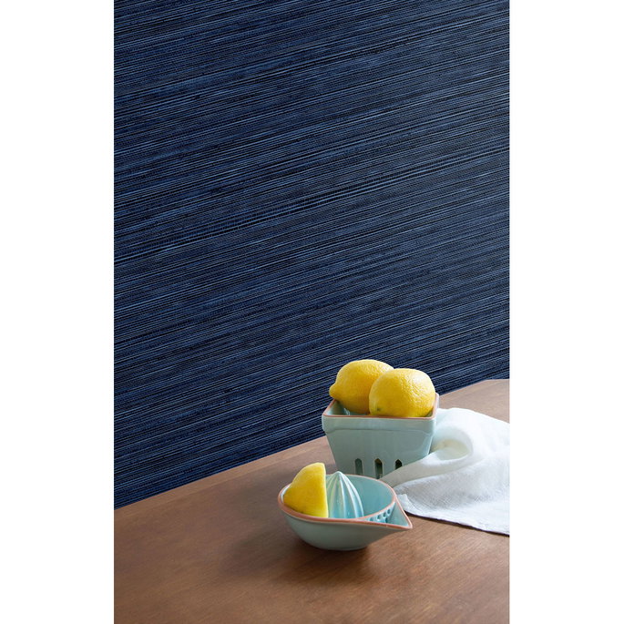 Seabrook Designs Sisal Hemp Sapphire Wallpaper image 2 of 2