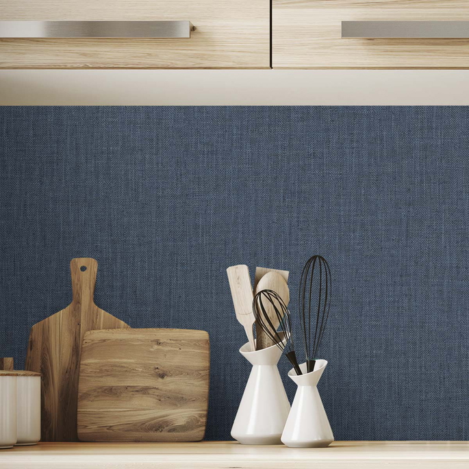 DuPont™ Tedlar® Tweed Indigo Wallpaper image 3 of 3