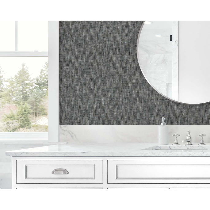 DuPont™ Tedlar® Tweed Flint &amp; Ivory Wallpaper image 2 of 3