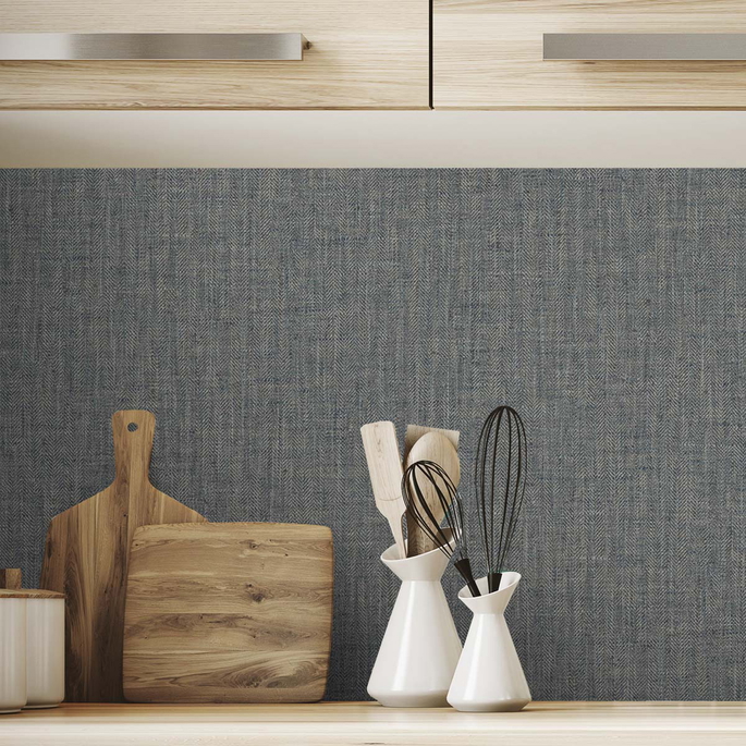 DuPont™ Tedlar® Tweed Flint &amp; Ivory Wallpaper image 3 of 3