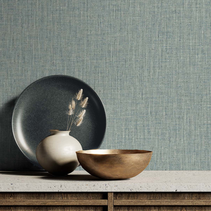DuPont™ Tedlar® Tweed Rosemary Wallpaper image 2 of 3