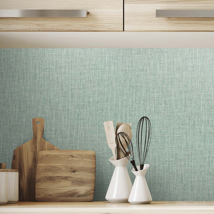 DuPont™ Tedlar® Tweed Wintermint Wallpaper image 3 of 3