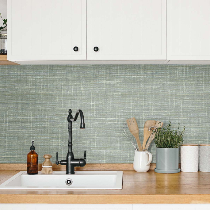 DuPont™ Tedlar® Grasmere Weave Mossbed Wallpaper image 2 of 2