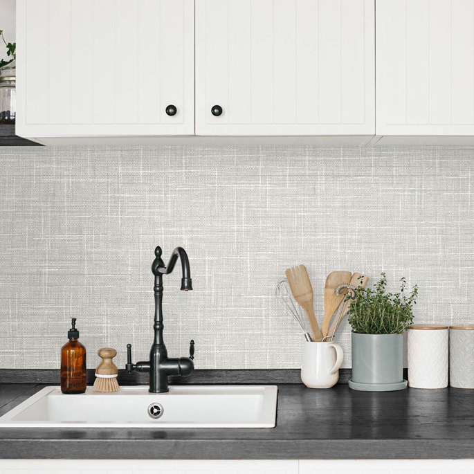DuPont™ Tedlar® Grasmere Weave Mist Wallpaper image 2 of 2