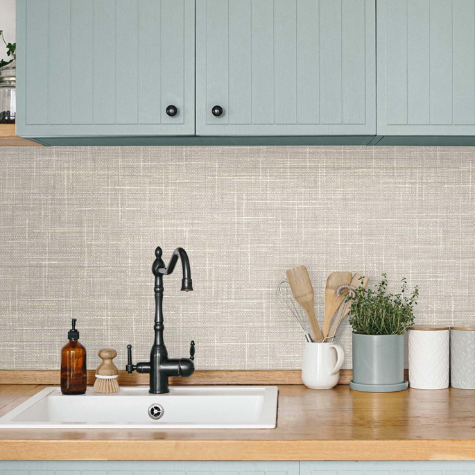 DuPont™ Tedlar® Grasmere Weave Light Toffee Wallpaper image 2 of 2